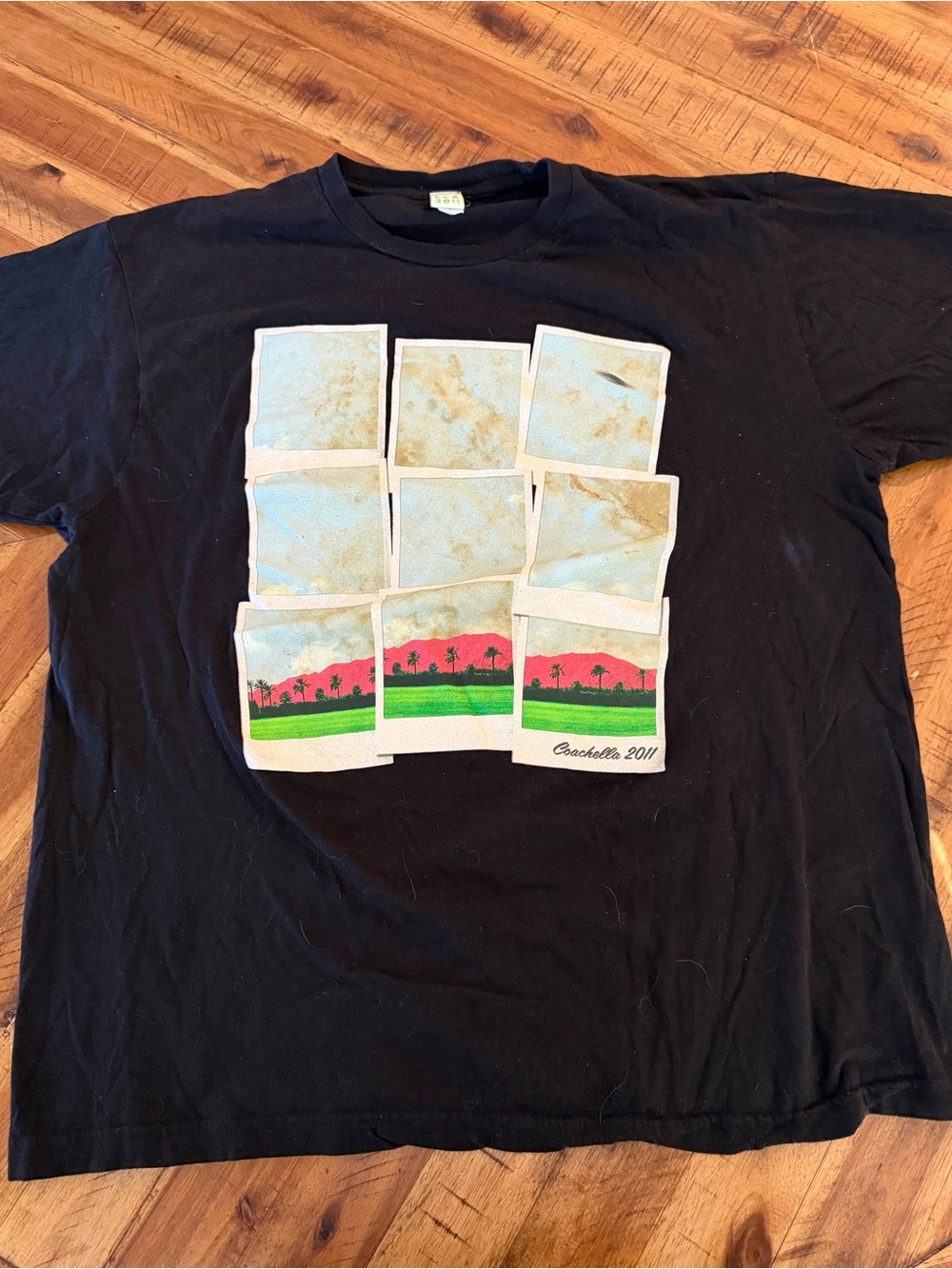 2011 Original Coachella Merch Tshirt with Polaroid Graphic